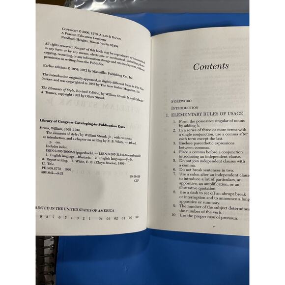 The Elements of Style by E. White, William Strunk Jr. and William Strunk 1999 - Picture 4 of 4
